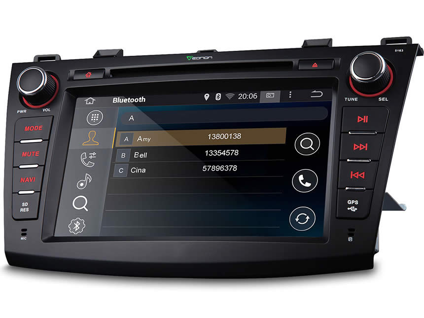 Mazda 3 2010-2013 Android 4.4.4 Quad-Core 8″ Multimedia Car DVD GPS with Mutual Control EasyConnected 