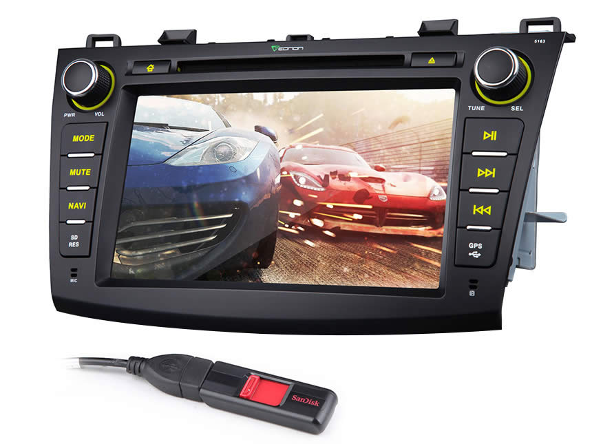 Mazda 3 2010-2013 Android 4.4.4 Quad-Core 8″ Multimedia Car DVD GPS with Mutual Control EasyConnected 