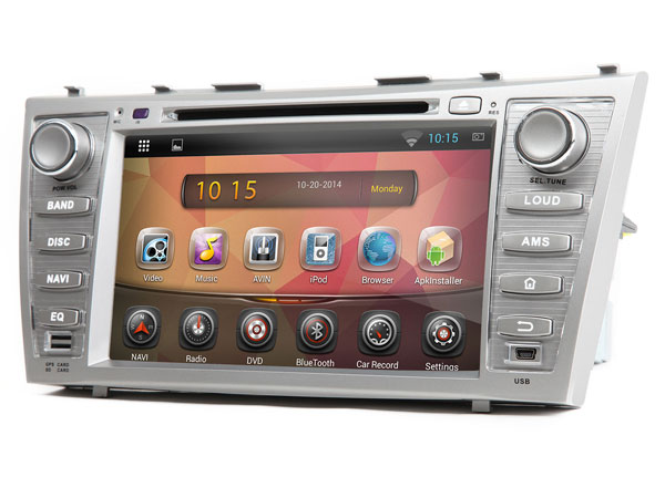 Android 8 Inch Digital Touch Screen Car DVD Player with Built-in GPS for Toyota Camry / Aurion(Upgraded to Android Unit GA5164F)
