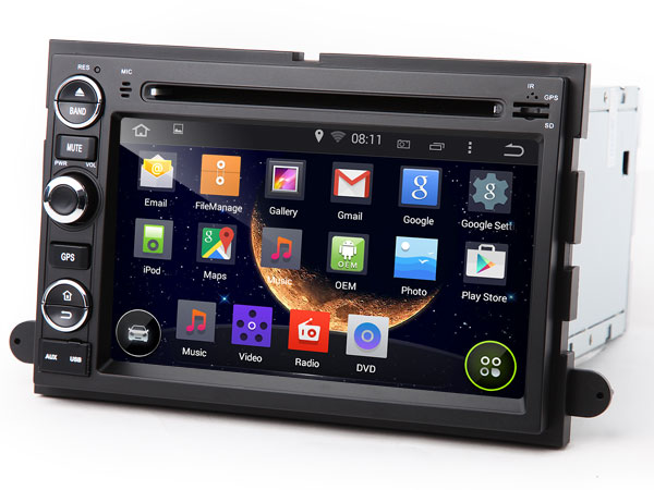 Ford Android 4.4.4 Quad-Core 7″ Multimedia Car DVD GPS with Mutual Control EasyConnected  