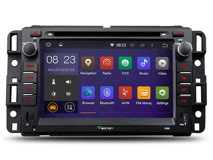 Chevrolet and GMC Android 4.4.4 Quad-Core 7″ Multimedia Car DVD GPS with Mutual Control EasyConnected