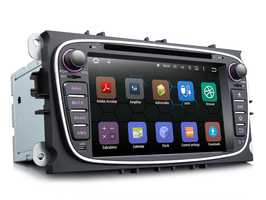 Ford Focus/Mondeo/S-max Android 5.1.1 Lollipop Quad-Core 7″ Multimedia Car DVD GPS with Mutual Control EasyConnection