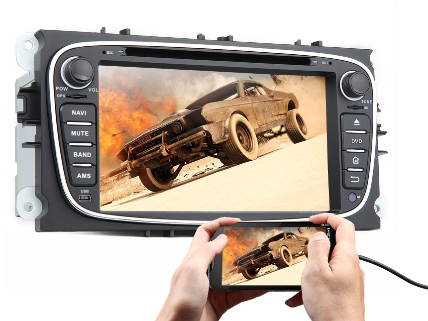 Ford Focus/Mondeo/S-max Android 5.1.1 Lollipop Quad-Core 7″ Multimedia Car DVD GPS with Mutual Control EasyConnection