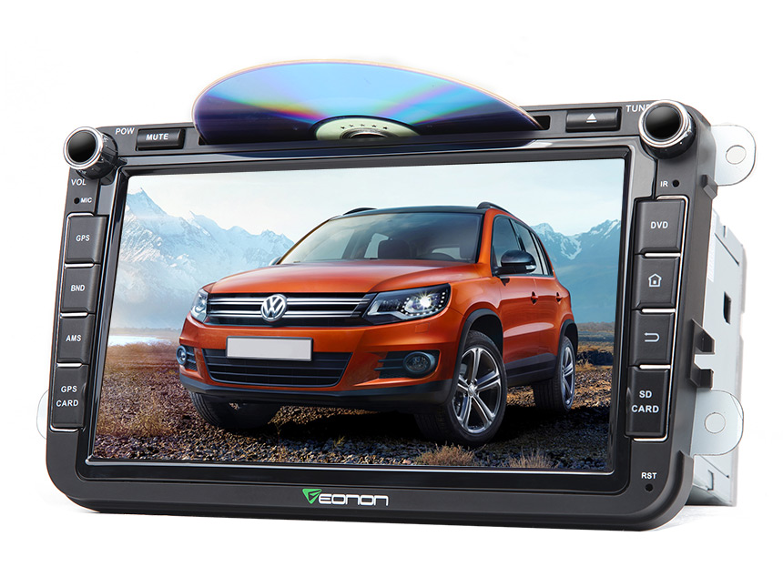Volkswagen(VW)/SEAT/SKODA Android 6.0 Marshmallow 1GB RAM Quad-Core 8” Double 2 Din 16GB ROM In Dash Car MP3 Touch FM Radio Stereo Bluetooth Music Player with EasyConnection Airplay Mirroring Media Receiver