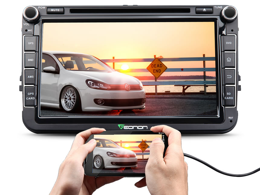 Volkswagen(VW) Android 6.0 DAB+ Octa-Core Car Stereo DVD Player 2GB RAM 8 Inch In Dash Car GPS Navigation System With 3G 4G WiFi Connection Double Din In dash Touch Screen Mirror Bluetooth Car Head Unit