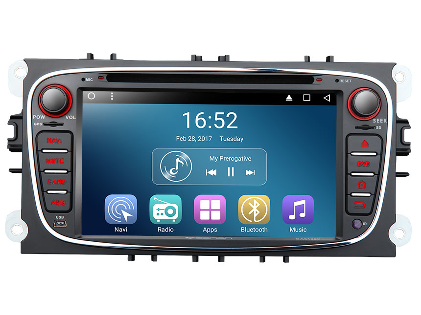 Ford Focus/Mondeo/S-max Android 6.0 Marshmallow Quad-Core 7″ Multimedia Car DVD GPS with Mutual Control EasyConnection