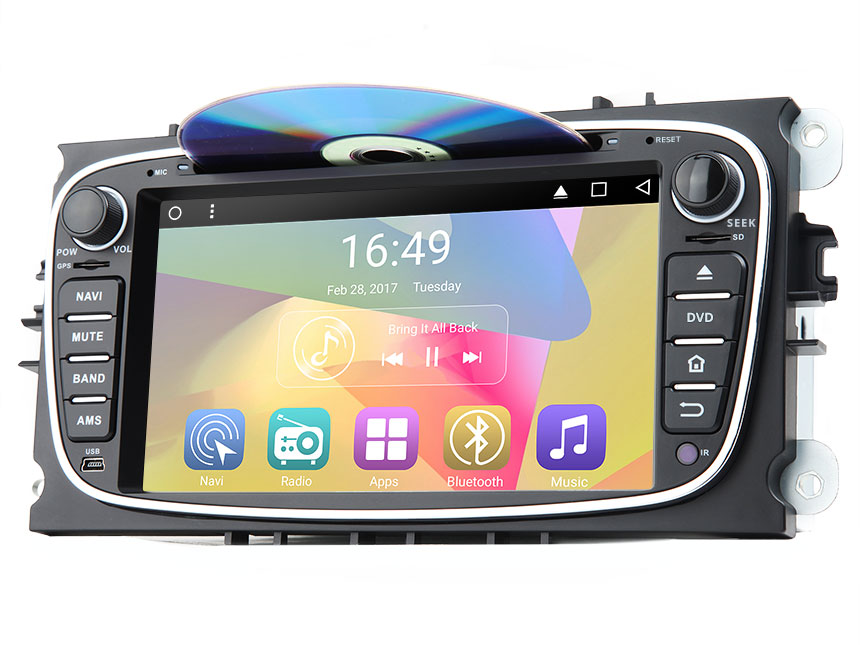 Ford Focus/Mondeo/S-max Android 6.0 Marshmallow Quad-Core 7″ Multimedia Car DVD GPS with Mutual Control EasyConnection