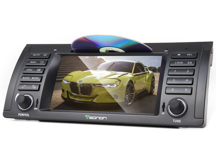 BMW X5 E53 One Din Android 6.0 Head Unit 2GB RAM Quad-Core 7” Multimedia Car GPS Device with Free Extended Wiring Harness Stereo Auto with 3G WiFi BT GPS Navigation MAP Aux Input with SD USB MP3 FM Radio Player