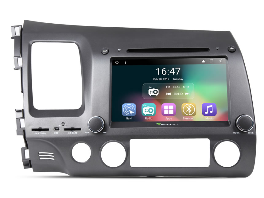 Honda Civic Android 6.0 Marshmallow 8″ Multimedia Car DVD GPS with Mutual Control Easy Connection