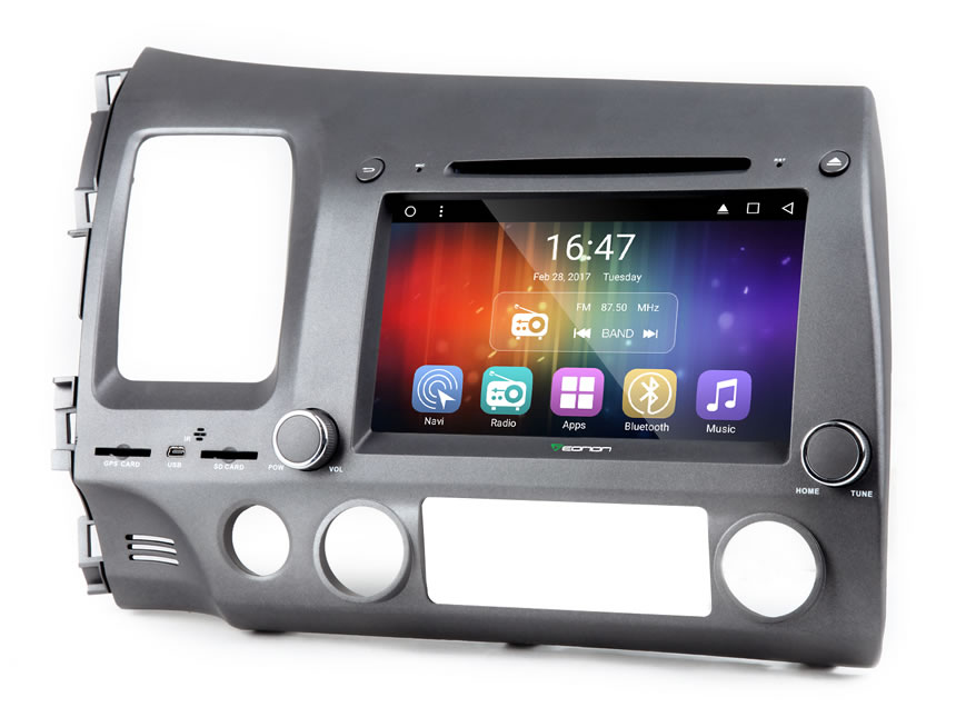 Honda Civic Android 6.0 Marshmallow 8″ Multimedia Car DVD GPS with Mutual Control Easy Connection