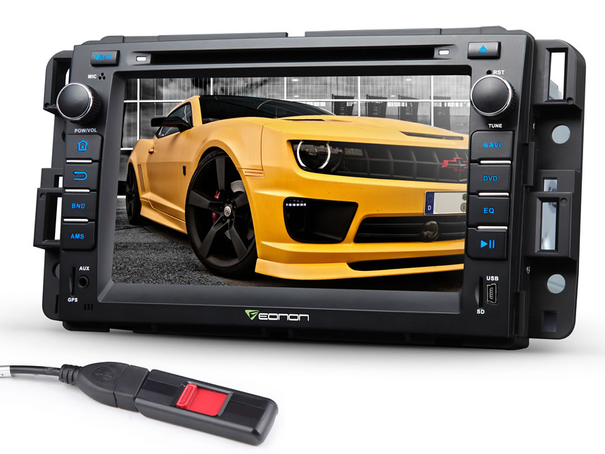 Chevrolet/GMC/Buick Android 6.0 7 Inch 1024*600 HD Digital Touchscreen Car GPS Navigation Subwoofer Audio Output Bluetooth 4.0 DAB+ Digital Radio AV Output WIFI/3G/4G internet 2 Din Head Unit Octa-core 2GB RAM Car Radio DVD Player With Steering Wheel Control