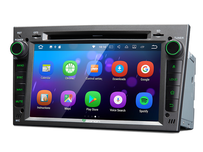 Opel/Vauxhall/Holden Android 7.1 In Dash Head Unit 7 Inch Double Din Touch Screen Car DVD Player 2GB RAM Bluetooth car stereo receiver HDMI Output WiFi 2 Din Car GPS Navigation