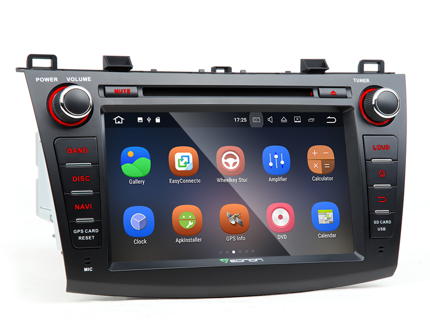 Mazda 3 2010 - 2013 Double DIN 8" Android 7.1 HD Digital Multi-touch Screen 1080P Video Indash Head Unit Split-screen Mode HDMI Output Transmits Radio Receiver GPS Car Audio Bluetooth DAB+ with More Entertainment