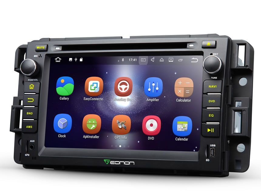 Chevrolet, GMC & Buick Newest Android 7.1 Car GPS Navigation System 7 Inch Auto Radio Upgrade HD 1024*600 Touch Screen Car Auto Stereo Upgrade with Bluetooth Compatible With Bose System RAM 2GB Factory Car Stereo System