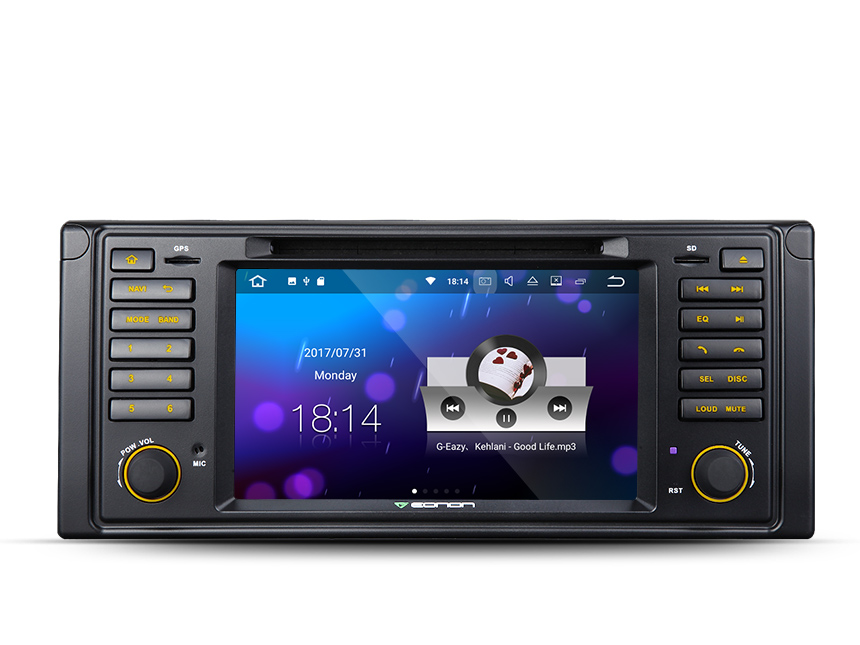 BMW E39 1995-2002 Android 7.1 1 Din Car Audio FM Radio Stereo Receiver Bluetooth MP3 Player 7 Inch Multimedia In-Dash Car DVD GPS Navigation Support Steering Wheel Control HDMI Output Split screen