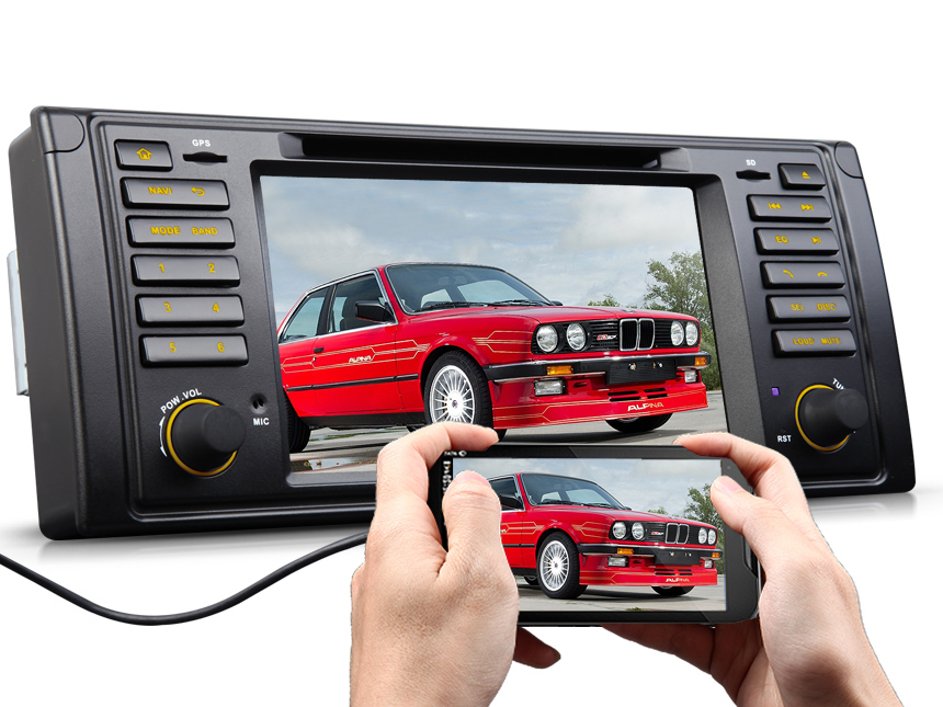BMW E39 1995-2002 Android 7.1 1 Din Car Audio FM Radio Stereo Receiver Bluetooth MP3 Player 7 Inch Multimedia In-Dash Car DVD GPS Navigation Support Steering Wheel Control HDMI Output Split screen