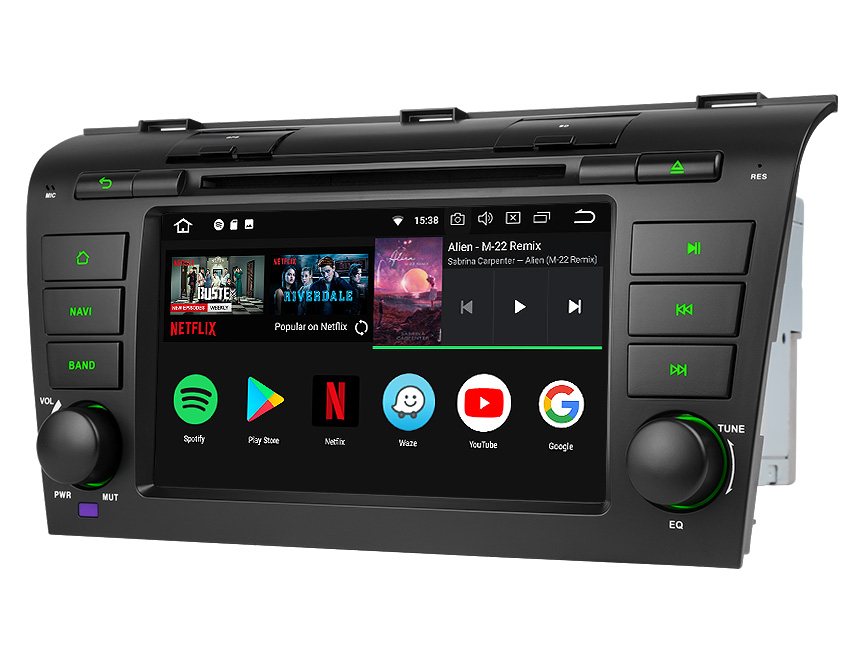 Mazda 3 (2004-2009) Android 8.0 Oreo 4G RAM, Octa-Core & 32G ROM Split Screen and PIP Multitasking Compatible With Bose System 7 Inch Touchscreen Car DVD CD Receiver