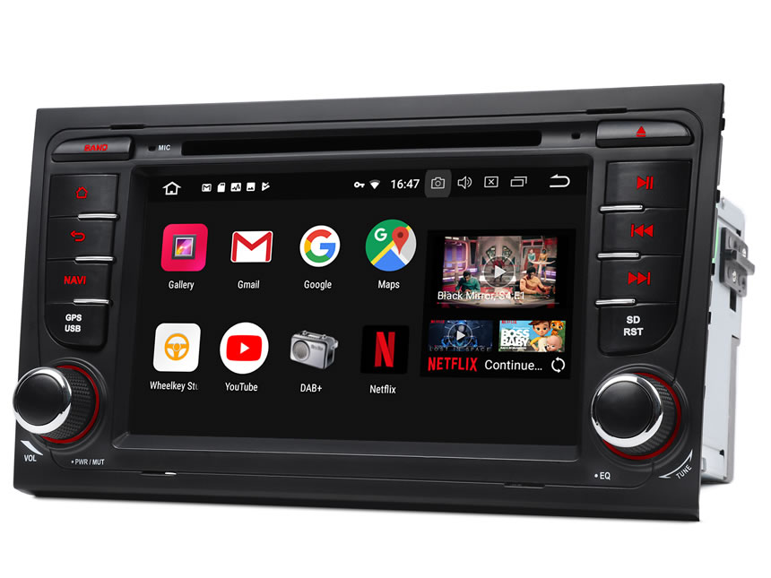 Designed for Audi A4/S4/RS4/Seat Exeo Android 8.0 Oreo 4G RAM High-end Rockchip Processor, Octa-Core & 32G ROM Split Screen and PIP Multitasking