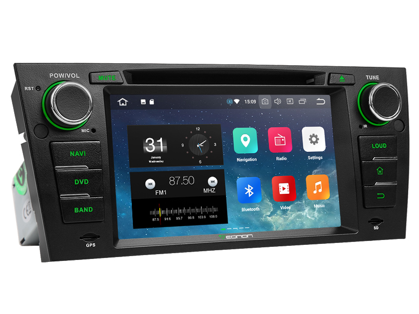 BMW E90/E91/E92/E93 Android 8.0 Car DVD Radio Player With Built-in Bluetooth 7 Inch HD Touchscreen In-Dash DVD/CD/AM/FM Car Stereo Receiver With Steering Wheel Control 4G RAM,Octa-core & 32G ROMCar Head Units GPS Navigation System With Subwoofer Audio Output DAB+ Digital Radio