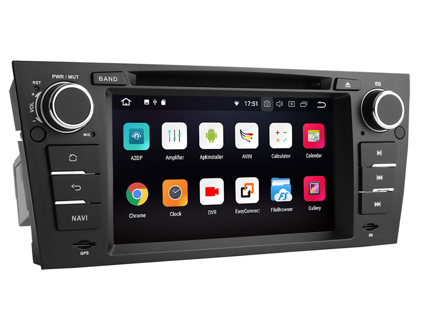 BMW E90/E91/E92/E93 Android 8.0 Car DVD Radio Player With Built-in Bluetooth 7 Inch HD Touchscreen In-Dash DVD/CD/AM/FM Car Stereo Receiver With Steering Wheel Control 4G RAM Octa-core & 32G ROM Car Head Units GPS Navigation System With Subwoofer Audio Output DAB+ Digital Radio