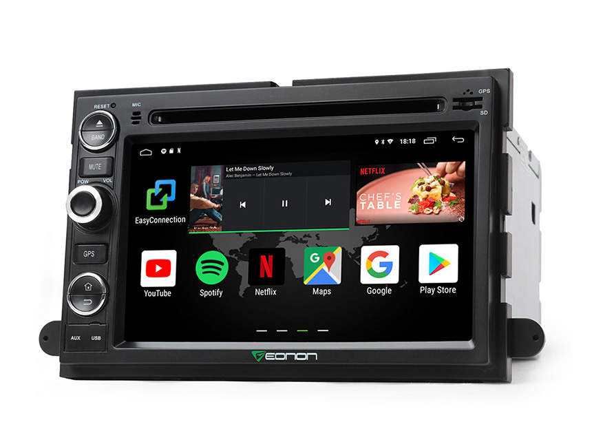 Ford F150 Android 8.1 2GB RAM & Quad-Core Processor 7 Inch GPS Navigation Multimedia System Car Radio GPS Navigation System Multimedia Support Bluetooth WiFi Connection 4G Dongle Split Screen Steering Wheel Control