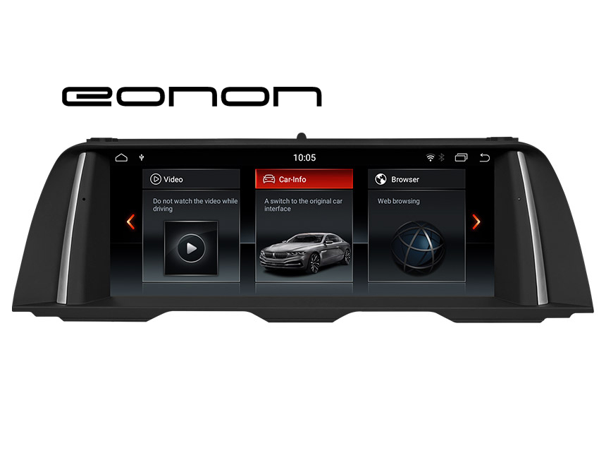 Eonon May Day Sale  BMW 5 Series F10/F11(2013-2016) NBT Car Stereo Compatible With Apple/Android Car Auto Play Retain BMW iDrive System, CAR DVD, Bluetooth, SWC, Backup Cam etc. 10.25 Inch Anti-glare HD Touchscreen Android 8.1 OS 32G ROM GPS Navigation System Entertainment Radio