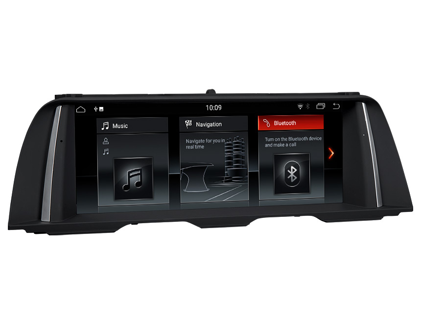 BMW 5 Series F10/F11(2013-2016) NBT Car Stereo Compatible With Apple/Android Car Auto Play Retain BMW iDrive System, CAR DVD, Bluetooth, SWC, Backup Cam etc. 10.25 Inch Anti-glare HD Touchscreen Android 8.1 OS 32G ROM GPS Navigation System Entertainment Radio