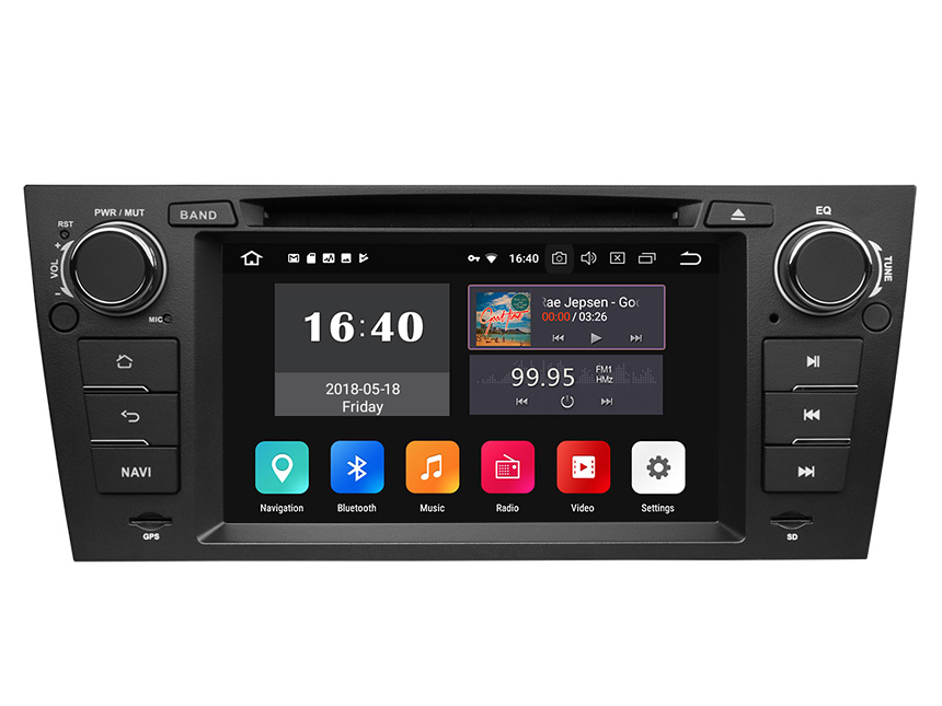 BMW E90/E91/E92/E93 Android 8.1 2G RAM, Quad-Core & 32G ROM 7 Inch HD Touchscreen Car DVD Receiver Single Din Car GPS Navigation Support Bluetooth 4G Dongle WiFi Steering Wheel Control