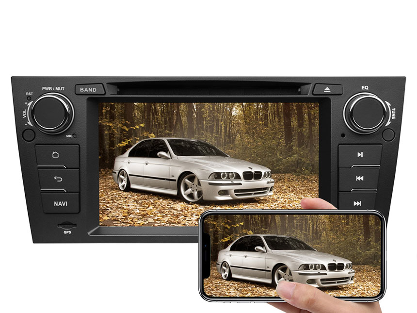 BMW E90/E91/E92/E93 Android 8.1 2G RAM, Quad-Core & 32G ROM 7 Inch HD Touchscreen Car DVD Receiver Single Din Car GPS Navigation Support Bluetooth 4G Dongle WiFi Steering Wheel Control