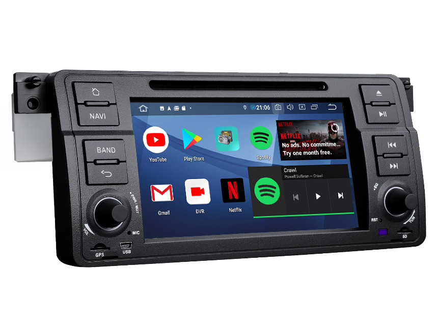 Easter Sale  BMW E46 1999-2004 Android 9.0 Pie In Dash Car Head Unit with 2GB RAM 32G ROM 7 Inch Touchscreen Car GPS Navigation System Support Bluetooth 5.0 4G Wi-Fi Steering Wheel Control Car Radio DVD Player