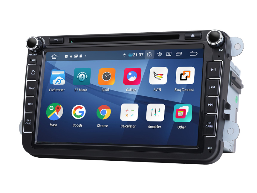 Easter Sale  Volkswagen SEAT SKODA Android 9.0 Pie Double Din Car Stereo with 2G RAM 32G ROM 8 Inch HD Touchscreen In Dash Car Head Unit Compatible with Fender System Support Bluetooth 5.0 4G Wi-Fi Steering Wheel Control
