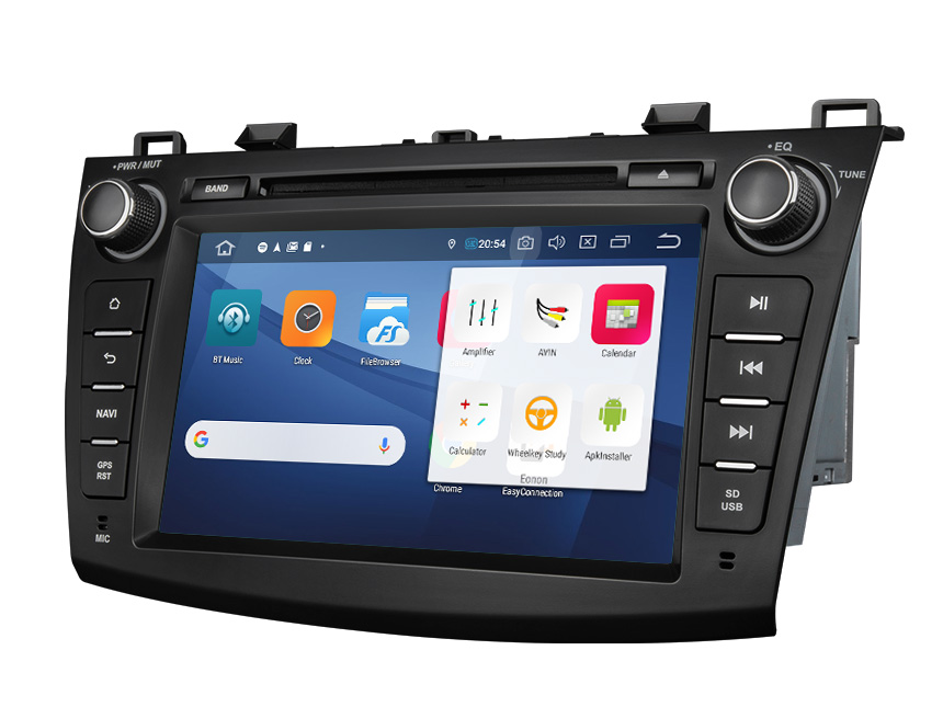 Easter Sale  Mazda 3 2010-2013 Android 9.0 Pie Double Din Car Stereo with 2G RAM 32G ROM 8 Inch HD Touchscreen In Dash Car Head Unit Compatible with Bose System Support Bluetooth 5.0 4G Wi-Fi Steering Wheel Control DVD Player