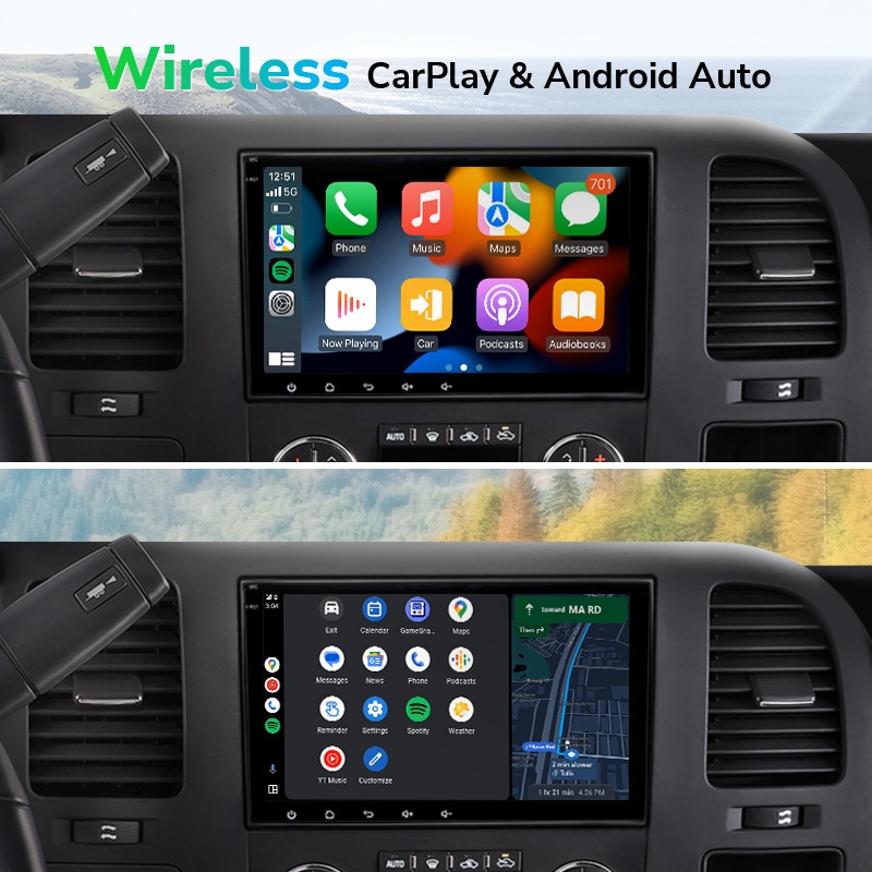 Eonon Cyber Week Chevy/GMC/Buick Android 12 Wireless Apple CarPlay & Android Auto Car Radio with 6GB RAM & 8 Inch QLED Touch Screen