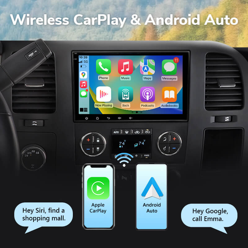 Eonon May Day Sale  Chevy/GMC/Buick Android 12 Wireless Apple CarPlay & Android Auto Car Radio with 4GB RAM & 8 Inch QLED Touch Screen