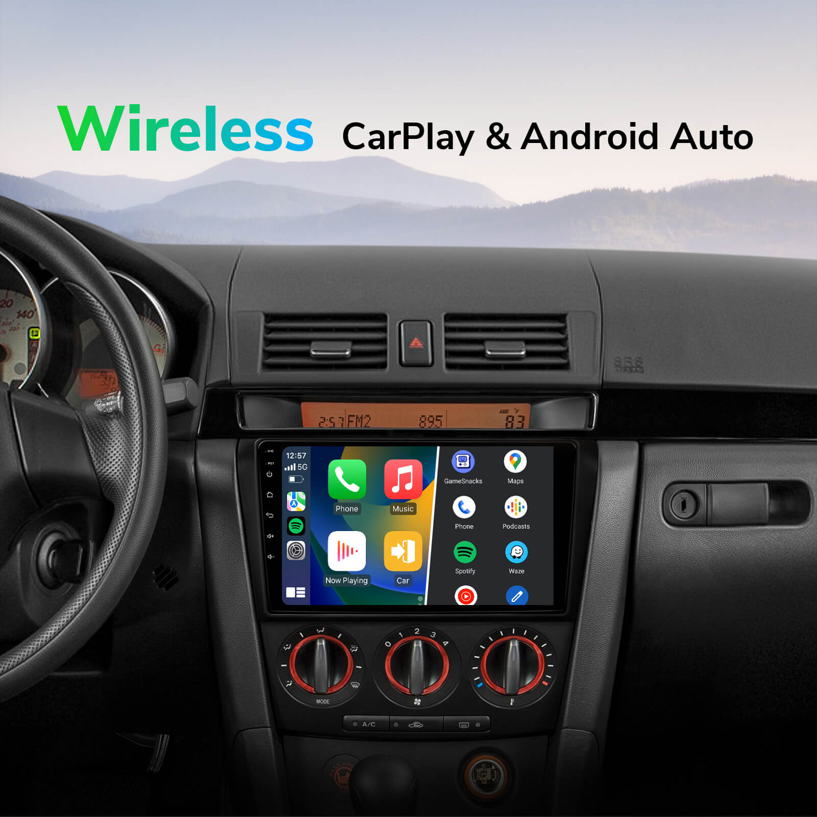 Black friday special!!! just $25 Turn your car display into a Apple Pl, Wireless Apple Carplay