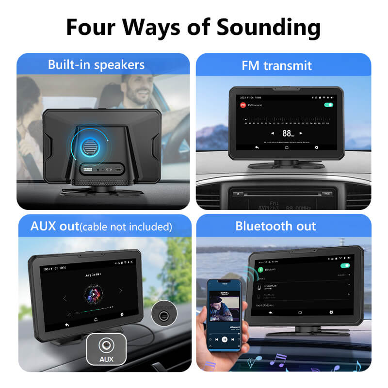 Eonon Cyber Week 7 Inch IPS Linux Portable Car Stereo Support Wireless CarPlay & Android Auto & Screen Mirroring