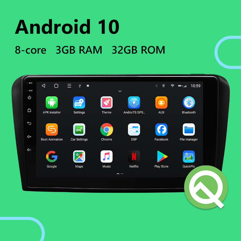 Eonon 04-09 Mazda 3 Android 10 Car Stereo Support Wireless CarPaly and Android Auto - Q51PRO