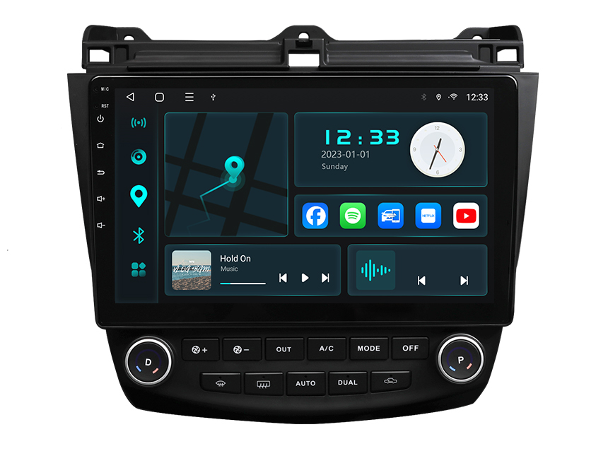 Eonon 2003-2007 Honda Accord Android 10 Car Stereo Support Wired and Wireless Apple CarPlay & Android Auto 10.1 Inch IPS Display Android Car Radio - BQ76PRO【Refurbished】