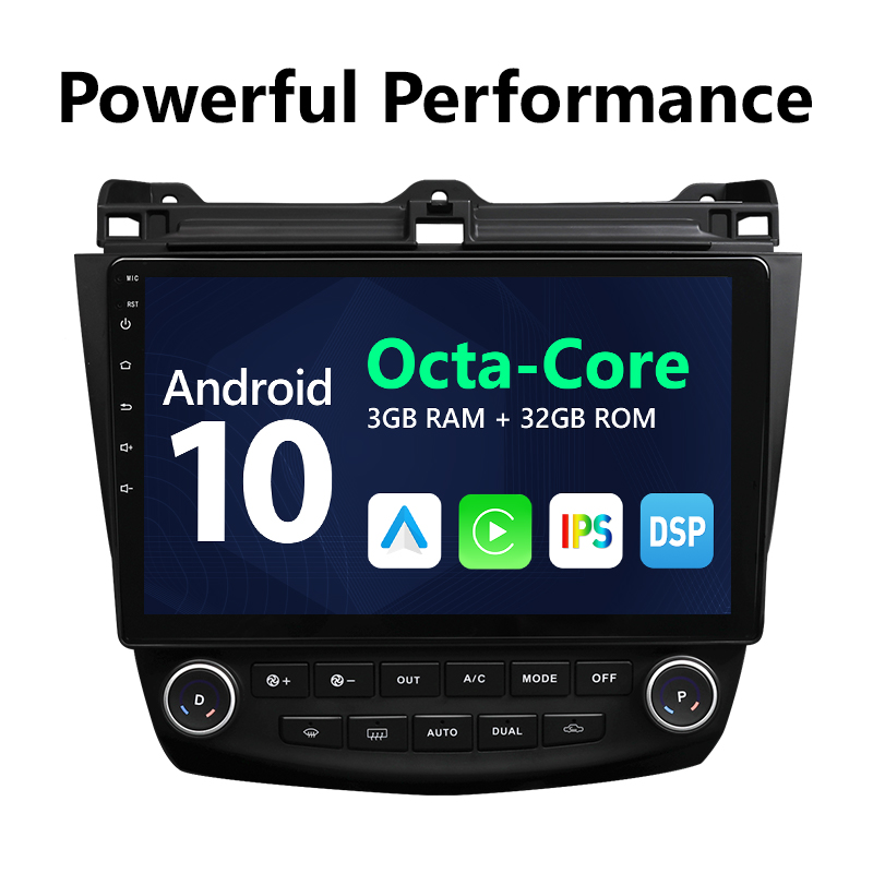 Eonon 2003-2007 Honda Accord Android 10 Car Stereo Support Wired and Wireless Apple CarPlay & Android Auto 10.1 Inch IPS Display Android Car Radio - BQ76PRO【Refurbished】