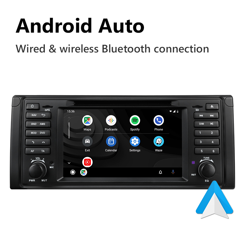 Eonon BMW 5 Series E39 Android 11 Car Stereo Support Wired and Wireless Apple CarPlay & Android Auto 7 Inch IPS Display Android Car Radio