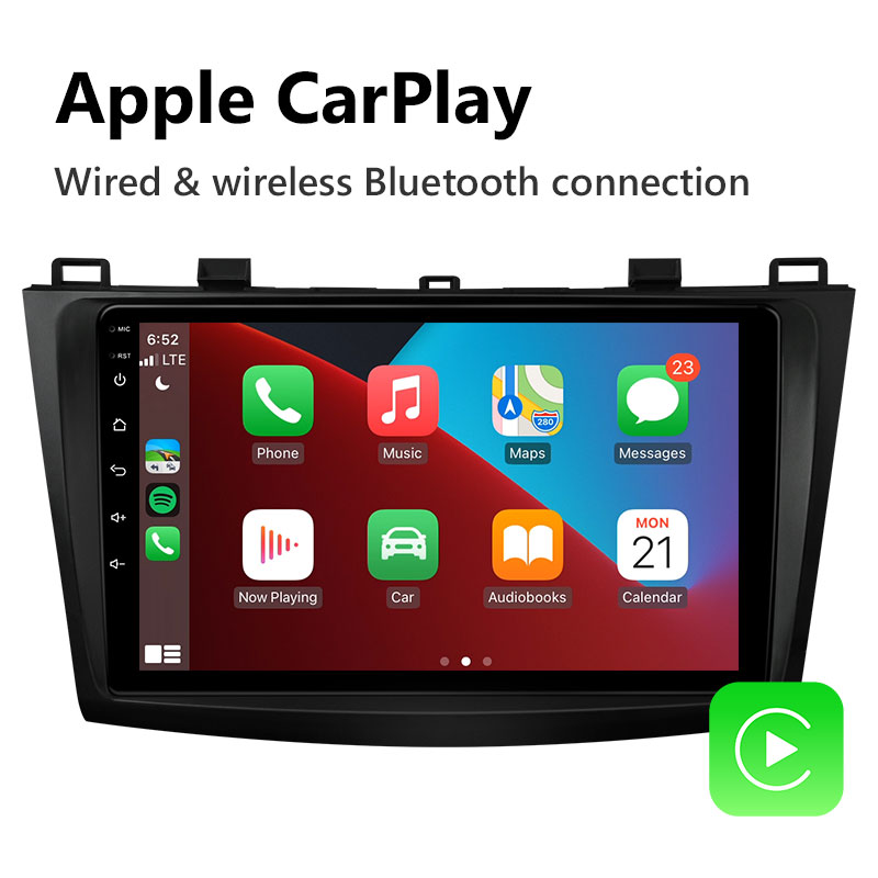 Eonon 10-13 Mazda 3 Android 11 Car Stereo Support Wired and Wireless Apple CarPlay & Android Auto 9 Inch IPS Display Android Car Radio - R63