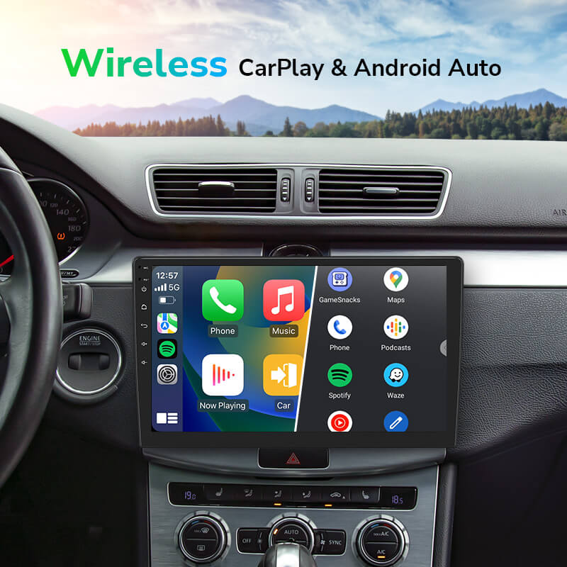 Eonon Android 12 Double Din Wireless Apple CarPlay & Android Auto Car Radio with 2GB RAM & 10.1 Inch IPS Touch Screen