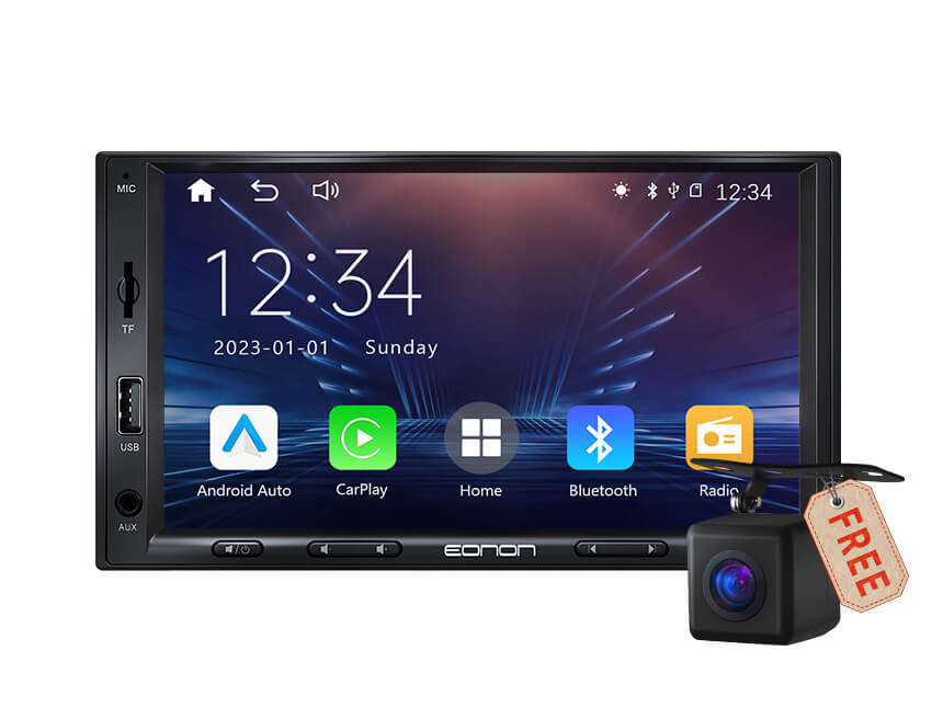 Eonon Cyber Week 7-inch Linux Double Din Car Stereo Support Wireless CarPlay & Android Auto