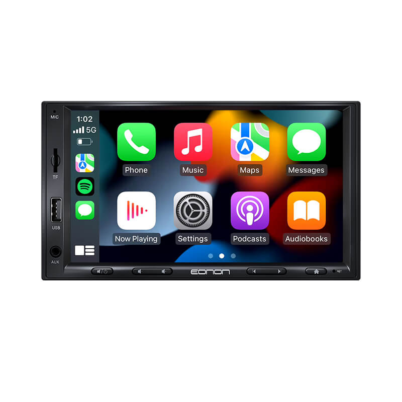 Eonon 7-inch Linux Double Din Car Stereo Support Wireless CarPlay & Android Auto – BX20【Refurbished】