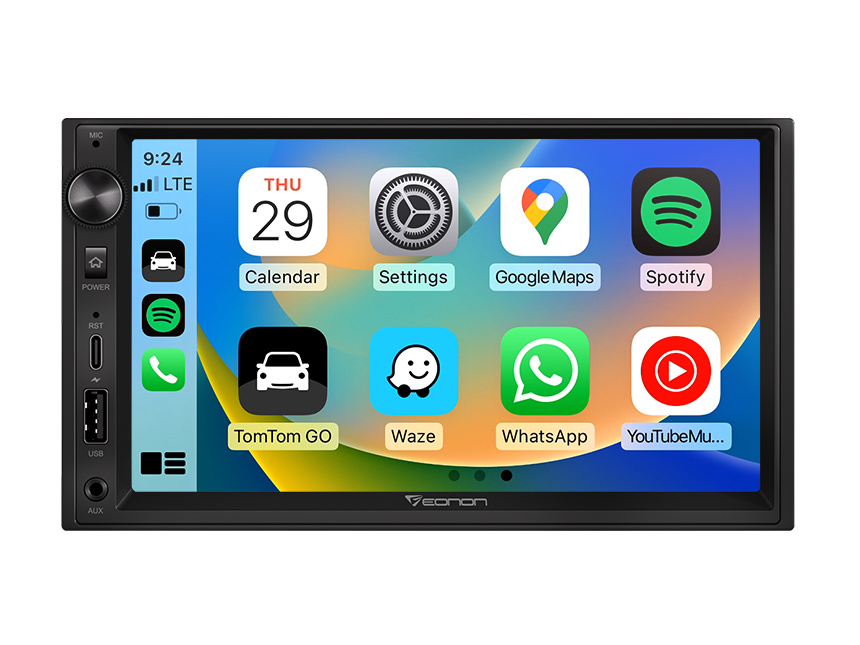 7 Inch Android Double Din Car Stereo with Wireless Carplay